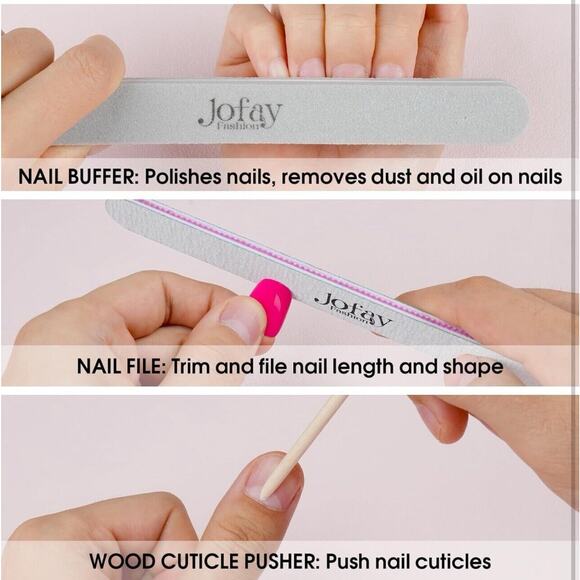 Jofay Fashion 576pcs Press-On Nails Set | Short Acrylic Reusable  Nails w/ Glue - Picture 10 of 11
